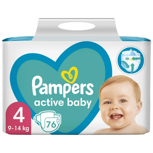 Pampers Active Baby Size 4 Giant Pack 76pcs