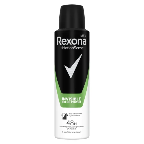 Men Deodorant Invisible Black & White Fresh Power 150ml Rexona Men Deodorant Invisible Black & White Fresh Power 150ml